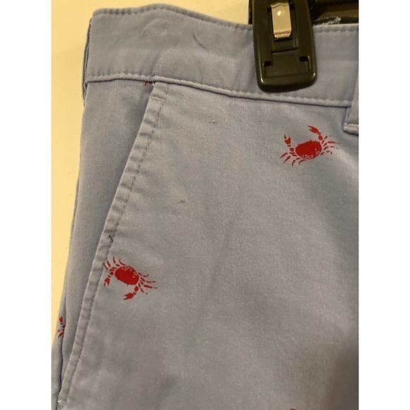 Men’s Club Room Shorts Blue with Red Crabs Preppy Nautical size 36 - Picture 2 of 7